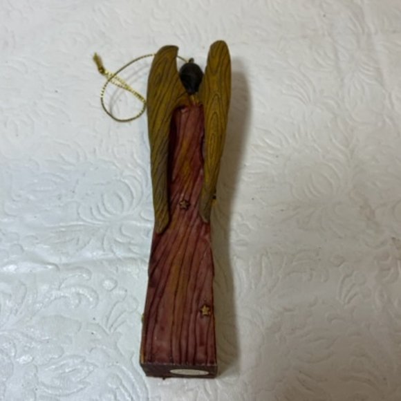 Christmas Angel Holding Lantern Stars Tree Reindeer Statue Tree Ornament 5.5" - Picture 5 of 6